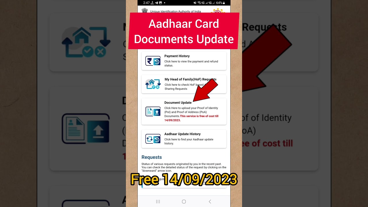 aadhar card me document upload kaise kare | 10 sal purana aadhar card update kaise kare