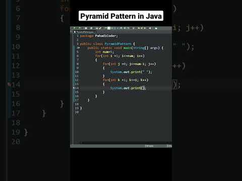 Java program to print a pyramid pattern program | Pahadi Coder