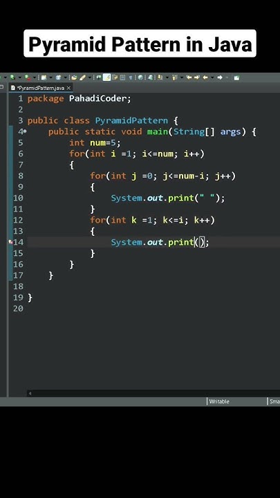 Java program to print a pyramid pattern program | Pahadi Coder - YouTube