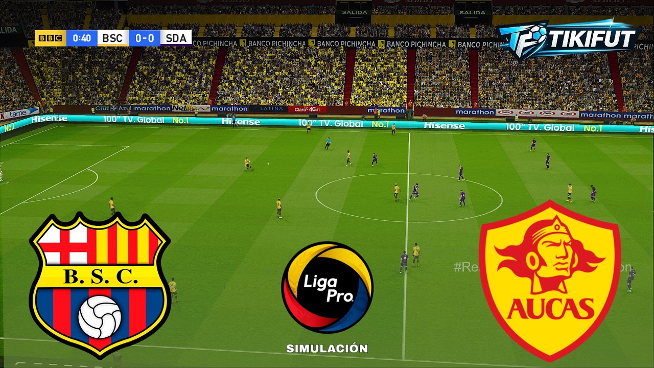 BARCELONA SC vs AUCAS Liga Pro 2026 Partido Completo Match Simulation & Prediction
