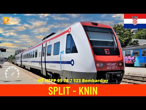 Cab ride Split - Knin - Croatian Railways - train drivers view 4K