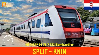 Cab Ride Split - Knin - Croatian Railways - Train Drivers View 4K