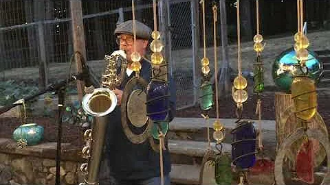 Hello on baritone sax with Bill Stotts