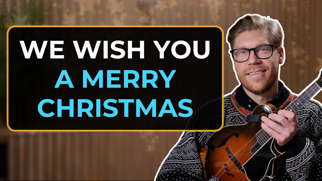 Beginner to Advanced // Mandolin Tutorial // We Wish You A Merry Christmas