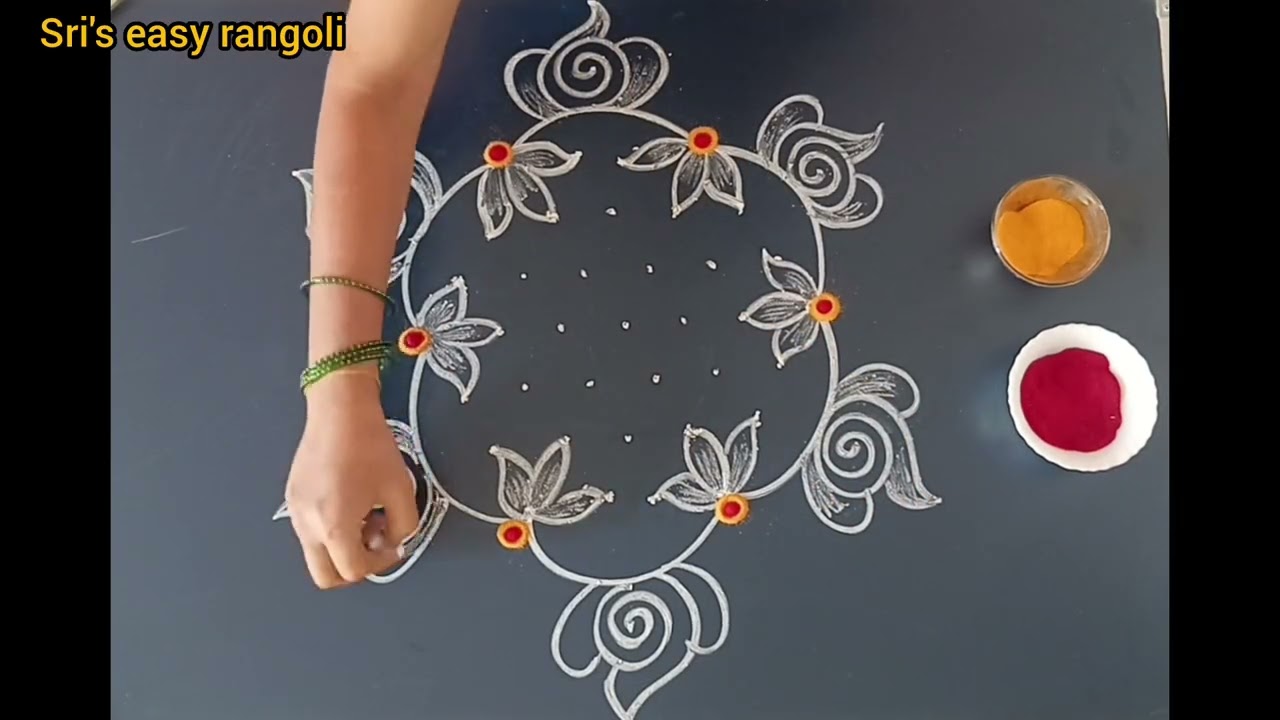 Sri's easy rangoli  7*4 chukkala muggulu daily chukkala muggulu 