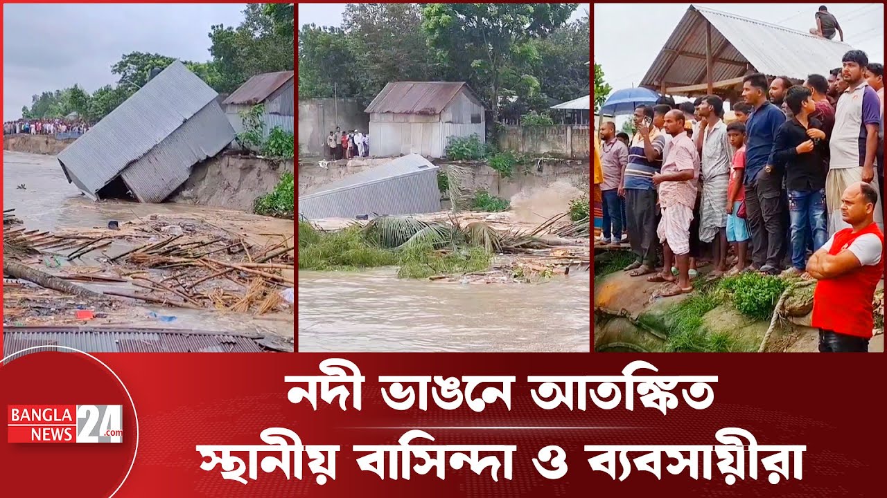 জাজিরায় ফের পদ্মার ভাঙন: দোকানপাট-ঘরবাড়ি নদীতে বিলীন | Padma River Erosion | Banglanews24