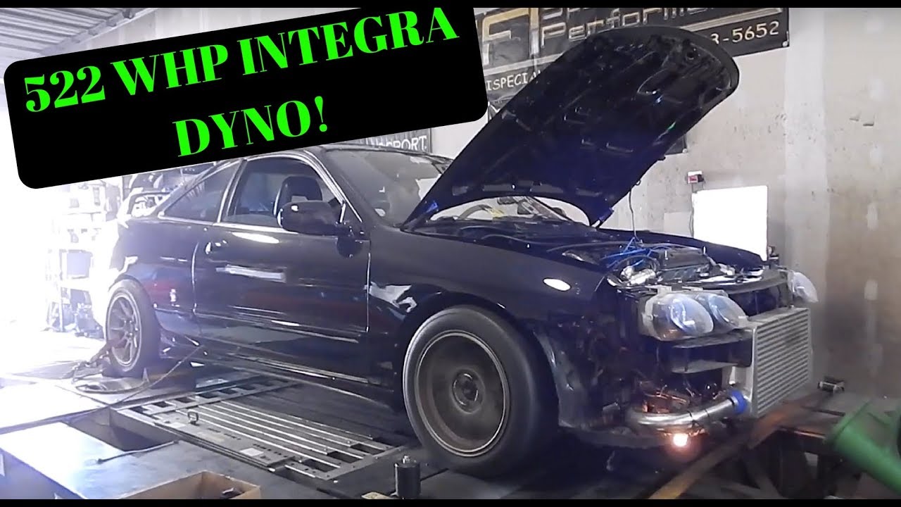 522 HP FULLY BUILT LS/VTEC INTEGRA DYNO - YouTube