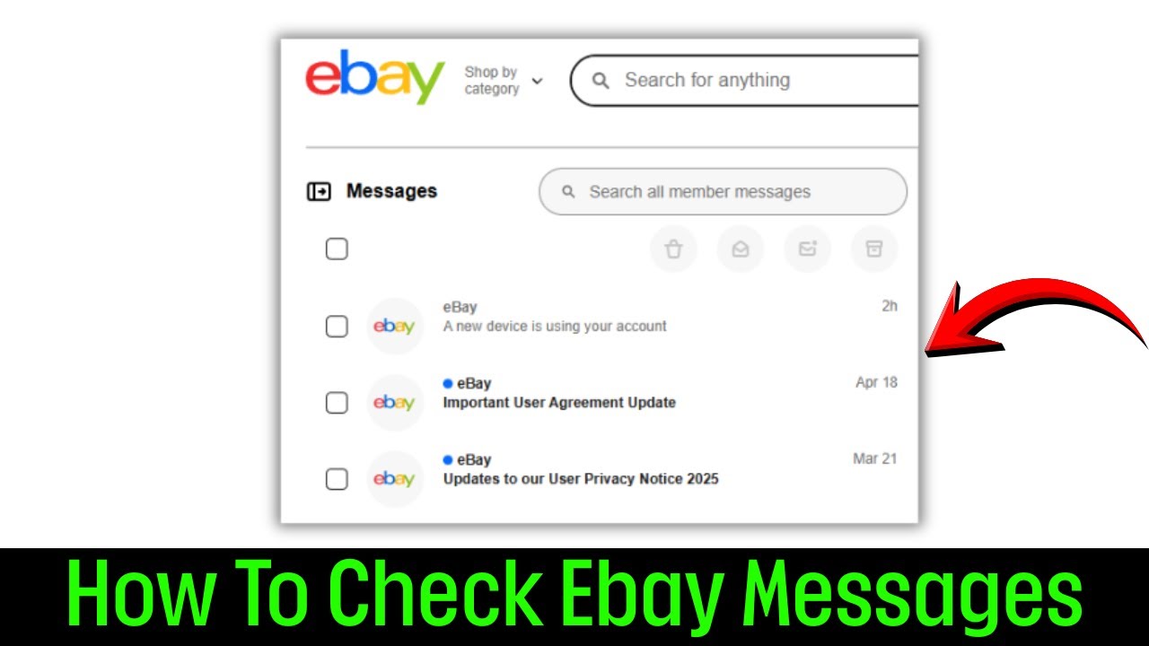 How To Check Ebay Messages (2025) STEP BY STEP - YouTube