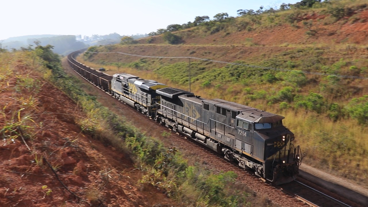 O TREM DE MINÉRIO GERAL!! ESSE MONSTRO DA FERROVIA COM 6 LOCOMOTIVAS E 272 VAGÕES SURPREENDEU!!