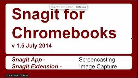 Screencast with Snagit Chrome V1 5
