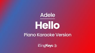 Hello - Adele - Piano Karaoke Instrumental - Original Key