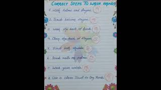 correct steps to wash hands ll poster#shorts
