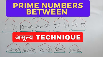 Easiest n Fastest Way to Get Prime Numbers Between 0 - 100 // With Mnemonic //Competitions//Hindi