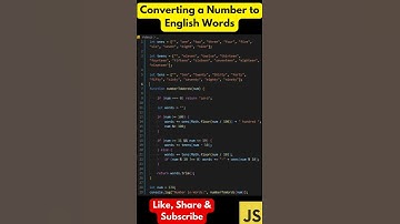 #9: Convert Numbers to English Words in JavaScript! 🔢✨