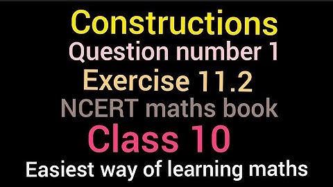Construction | Q. 1 Exercise 11.2 NCERT maths book | Class 10 | Robocompass | how to use Robocompass