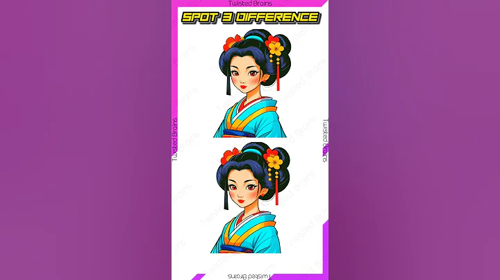 Spot the difference hard level | Find 3 differences No. 86 | #shorts  #ytshorts #findthedifference