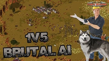 1v5 BRUTAL AI - MY MAP! ( Command & Conquer - Yuris Revenge )