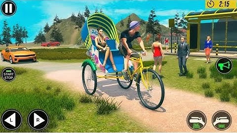 Bicycle Tuk Tuk Auto Rickshaw New Driving Games - Best Android Gameplay