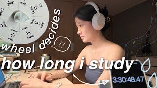 letting a wheel decide my study hours for a week 🌀 study vlog