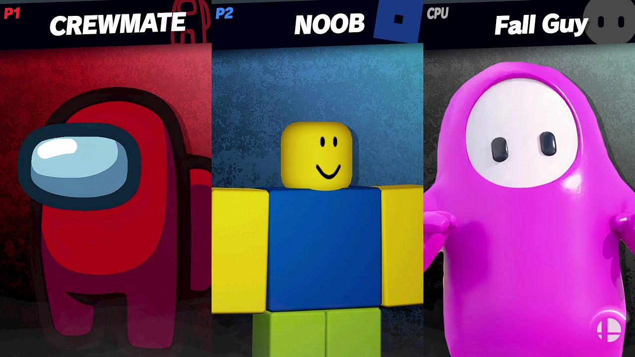 Roblox vs Among Us vs Fall Guys in Super Smash Bros Ultimate