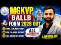 MGKVP BALLB Entrance Exam 2026|Application Form, Exam Date, New Syllabus, Cut-Off, Seat |Abhiman Sir