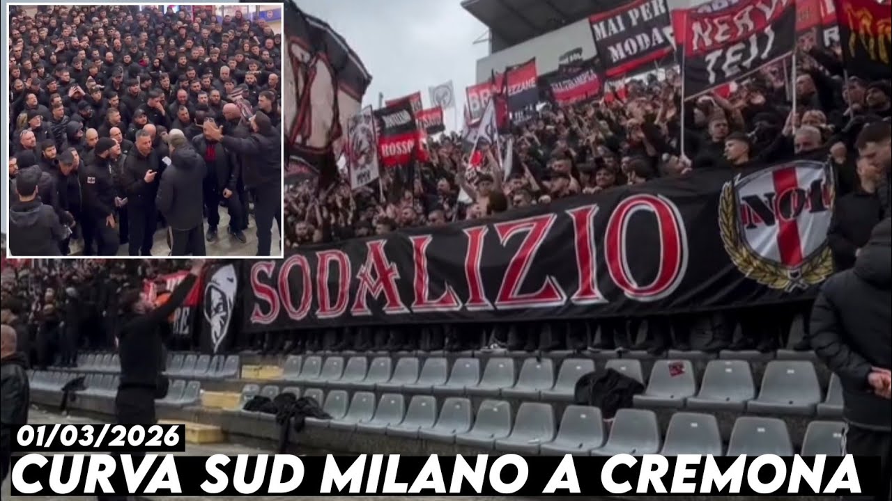 CURVA SUD MILANO A CREMONA || Cremonese vs AC Milan 01/03/2026