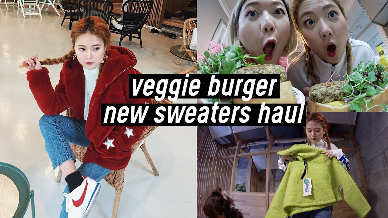 Korean Vlog: Cooking Veggie Burger, New Sweaters from Rolarola!! | DTV #77