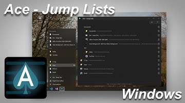 How To Create Custom Taskbar Menus Using Ace - Jump Lists for Windows
