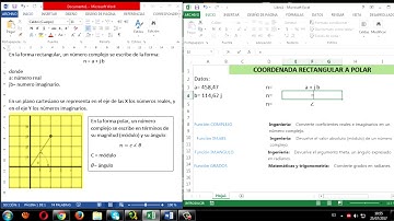Rectangular a polar en Excel números complejos