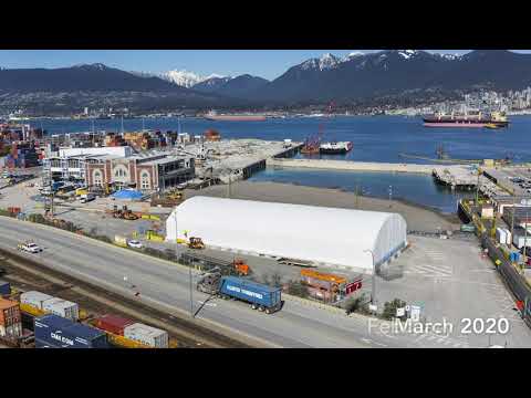Time-lapse video of new land construction in the eastern expansion area at Centerm