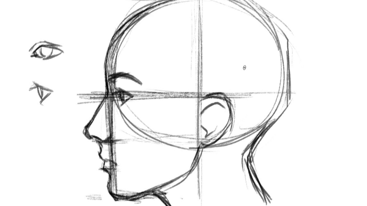 drawing tutorial, how to draw, draw a face, profile, how to dra...