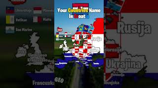 Your Countries Name In Croatian