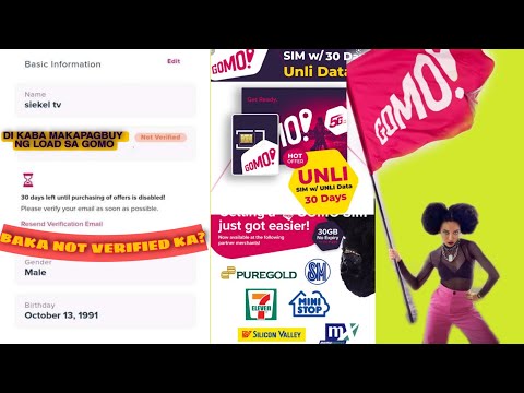 GOMO HOW TO VERIFY  GOMO SIM CARD EMAIL VERIFICATION IS NEEDED TO BUY PROMO IN GOMO APPS STORE