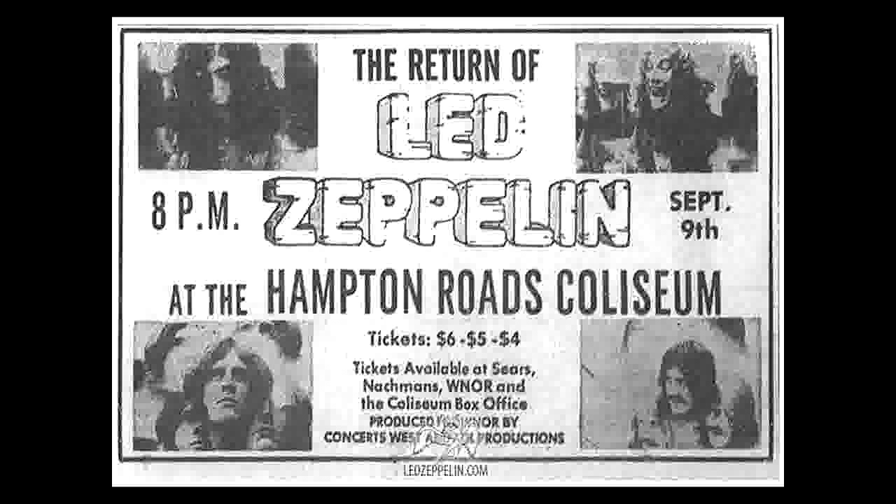 Led Zeppelin LIVE In Hampton, Virginia 9/9/1971 REMASTERED - YouTube