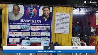 Lenskart Warriors Vs Maruti Wings Xi Live Cricket Match Season - 2 Avs Sports Pure Corporate Tourn