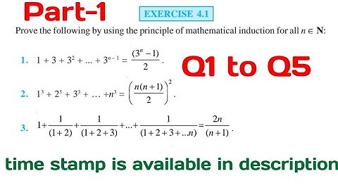 Ex 4.1 class 11 maths ncert Principle of Mathematical Induction Q1 to Q5