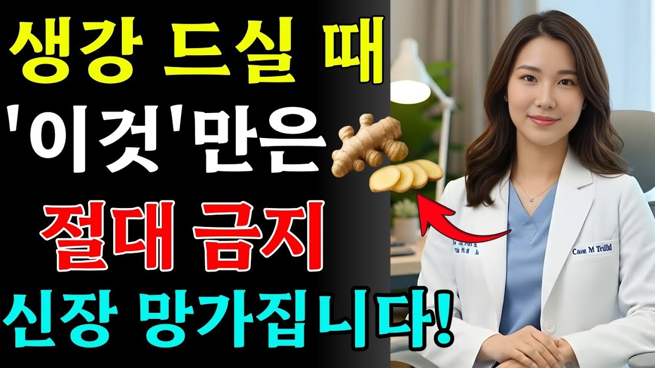 생강, ‘이것’과 함께 마시면 콩팥이 무너집니다! 반드시 피해야 할 최악의 궁합 | 50대건강