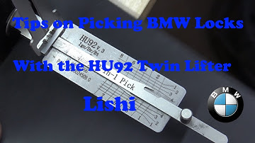 (517) Tips on Picking BMW Locks with the HU92 Lishi