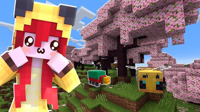 Novo bioma do Minecraft! #minecraft #natysume #bioma #cherryblossom #m