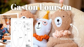 lourson Gaston - cousez votre doudou avec ce patron gratuit 