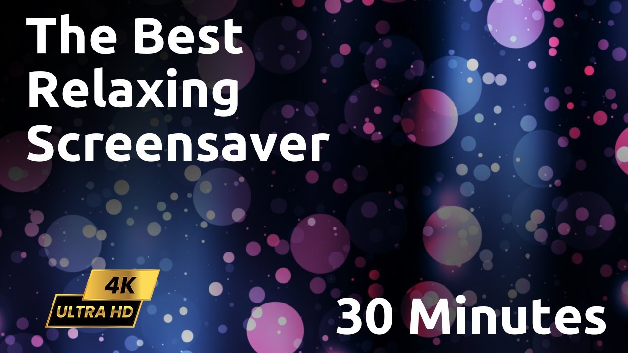 Purple and Pink Particles Circular Moving - Relaxing Screensaver - 4K