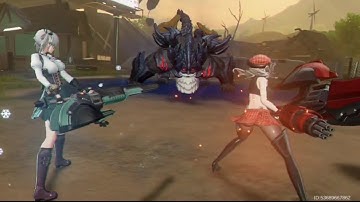 CIEL AND ALISA FIGHT SCENE GOD EATER COLLAB AETHER GAZER