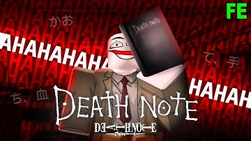 Roblox Fe Script Showcase Episode#226/Fe Death Note