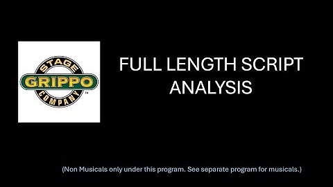 FULL LENGTH SCRIPT ANALYSIS