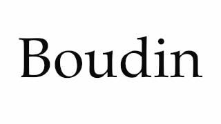 How to Pronounce Boudin