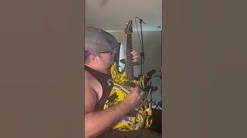 Beating my 7 string @IbanezOfficial Yellow Jacket into the ground🤟🎸🤟 #guitarsolo #guitar