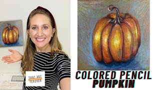 Colored Pencil Pumpkin Artwork | How to Blend Dynamic Color