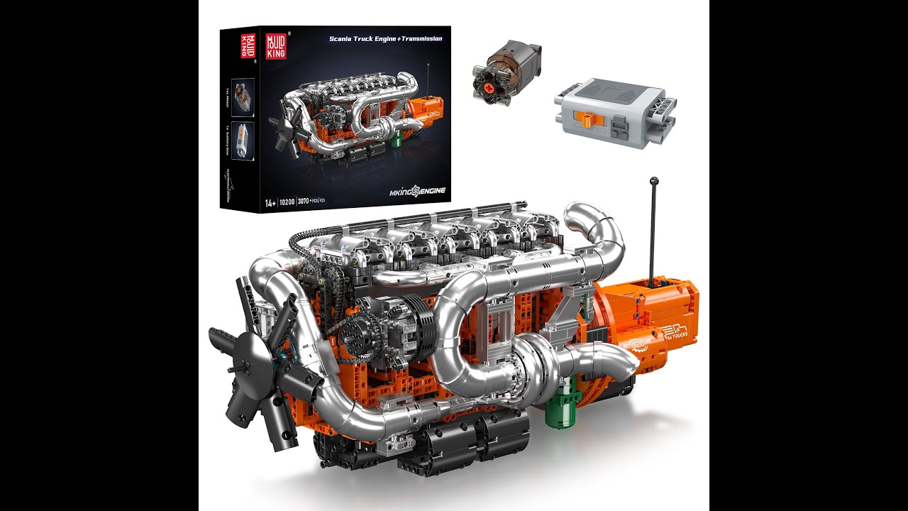 Mould King 10200 Scania Truck Engine Transmission