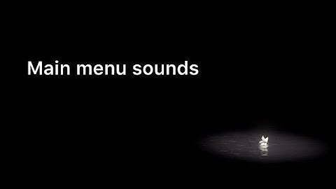 NieR Replicant, all main menu sound effects