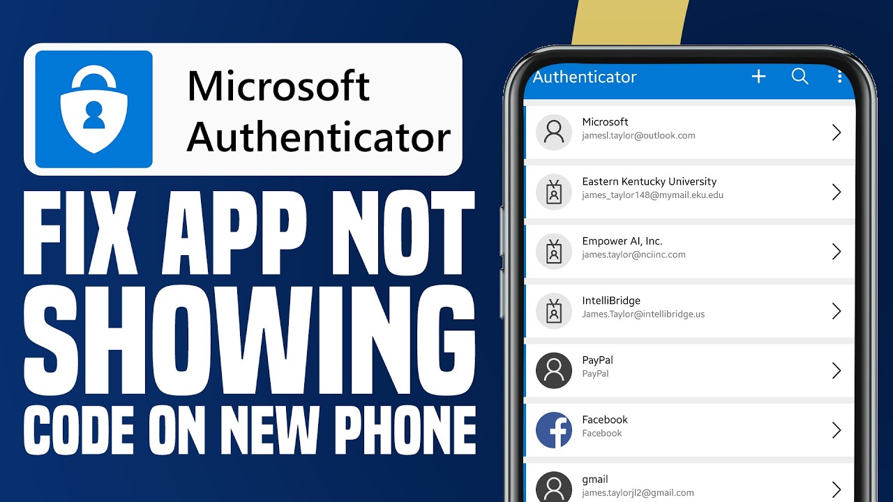 FIX Microsoft Authenticator App Not Showing Code On New Phone Problem